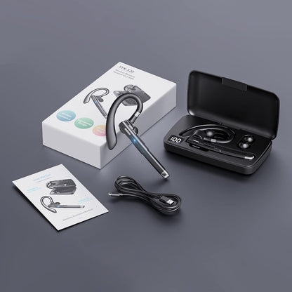 YYK-520 Mono Bluetooth Earbuds, 100H Playtime, Noise Cancelling, Hands-Free Comfort for Businessman, Taximan & Truckers
