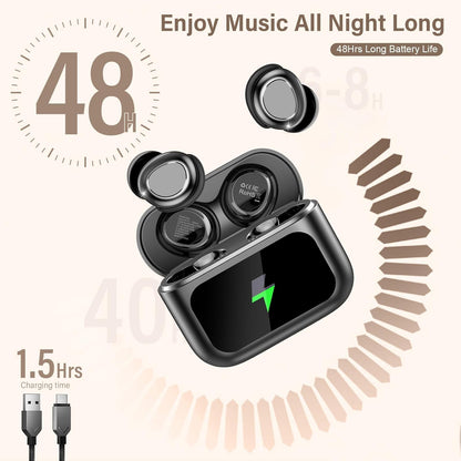SU9 Wireless Sleep Earbuds – 48H Playtime, ENC Calls, IPX5 Waterproof, Touchscreen Case, 5 EQ Modes, Side-Sleeper Comfort