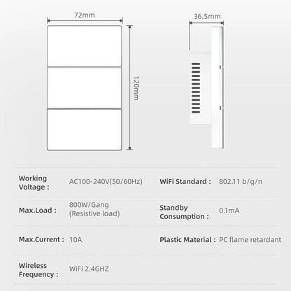 AVATTO Wi-Fi Smart Light Switch – Luxury Touch Control with Ambient LED Design for Modern Homes