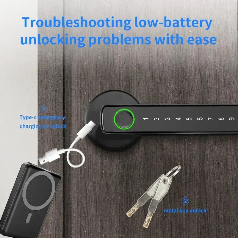 Smart Fingerprint Door Lock – 4-in-1 Keyless Entry for Homes & Offices