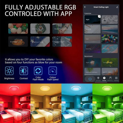 Smart RGB Ceiling Light - Change Your Room Color From Your Phone