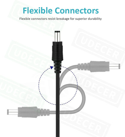 10M DC 12V Extension Power Cable for iCSee Security Cameras & Home Appliances