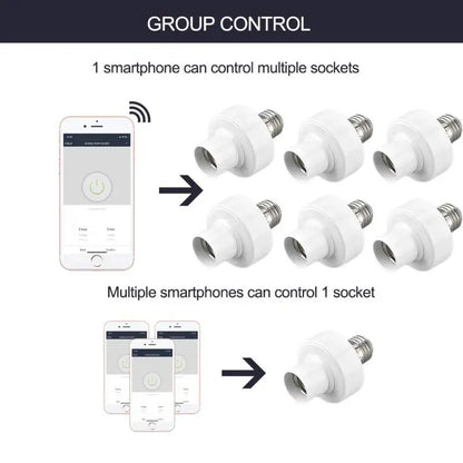 Wi-Fi Smart Bulb Socket – Turn Any Bulb into a Smart Light with App & Voice Control