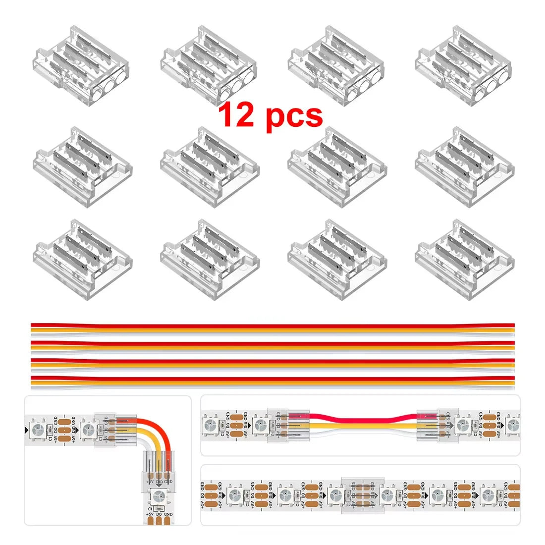 LED Strip Extension Connector with Wire – Extend LED Strips Without Soldering