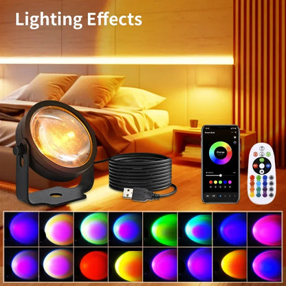 Smart Sunset Lamp - Transform Any Room With a Beautiful Color Glow