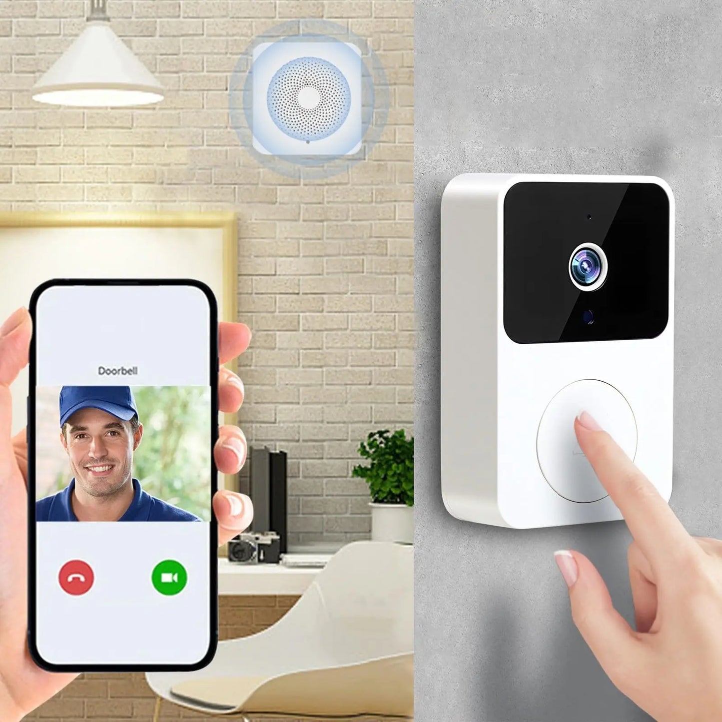 Wi-Fi Smart Video Doorbell Camera – See and Talk to Visitors from Your Phone