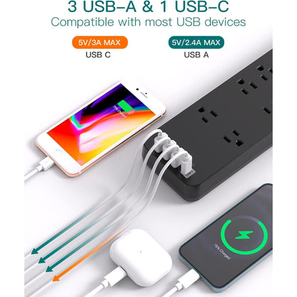 14-in-1 Power Strip Surge Protector (Non Smart)