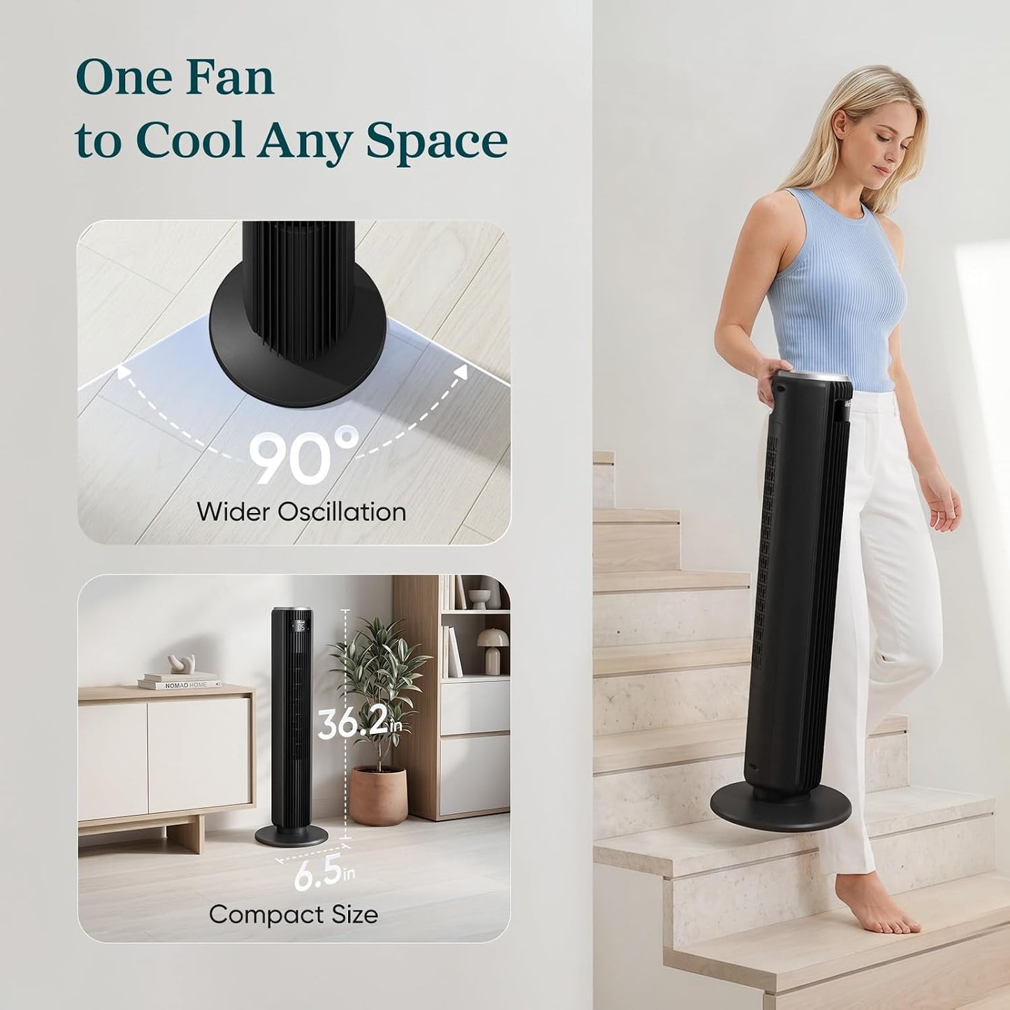 Levoit Tower Fan - Sleep Cooler Through the Night