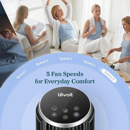 Levoit Tower Fan - Sleep Cooler Through the Night