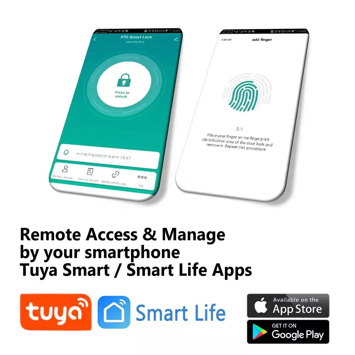 P70 Smart Padlock – Fingerprint & App Unlock for Keyless Security