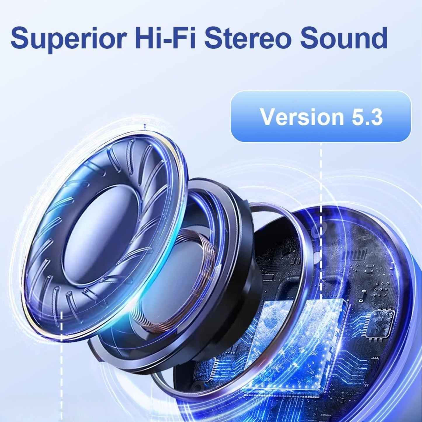 T12 True Wireless Stereo Earbuds – 40H Playtime, Deep Bass, IPX7 Waterproof, LED Display for Music & Gym