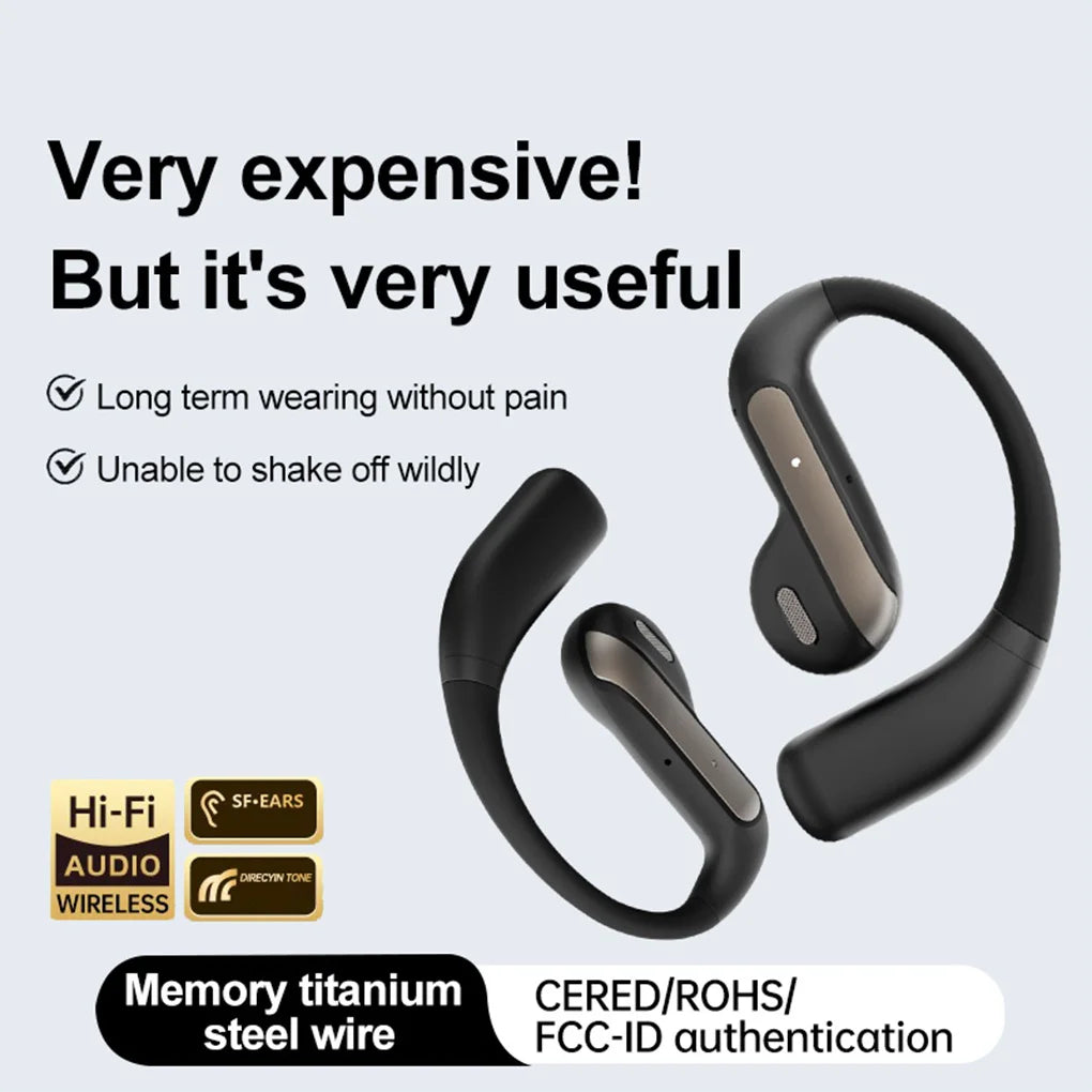 YJ-55 Open-Ear Hook Wireless Earbuds, Secure Fit For Daily Movement