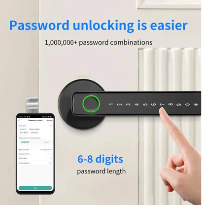 Smart Fingerprint Door Lock – 4-in-1 Keyless Entry for Homes & Offices