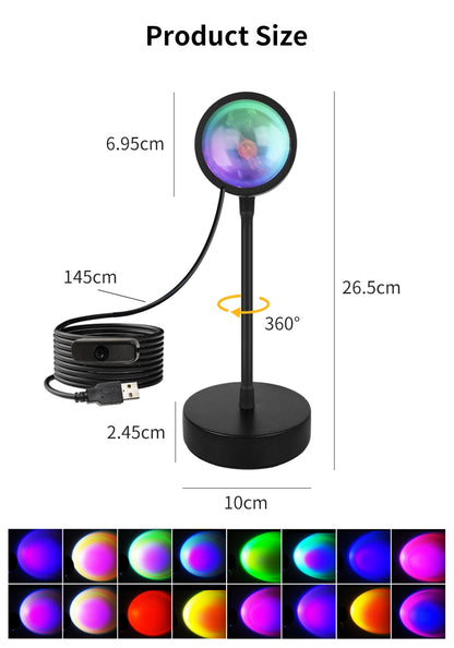 Smart Sunset Lamp - Transform Any Room With a Beautiful Color Glow