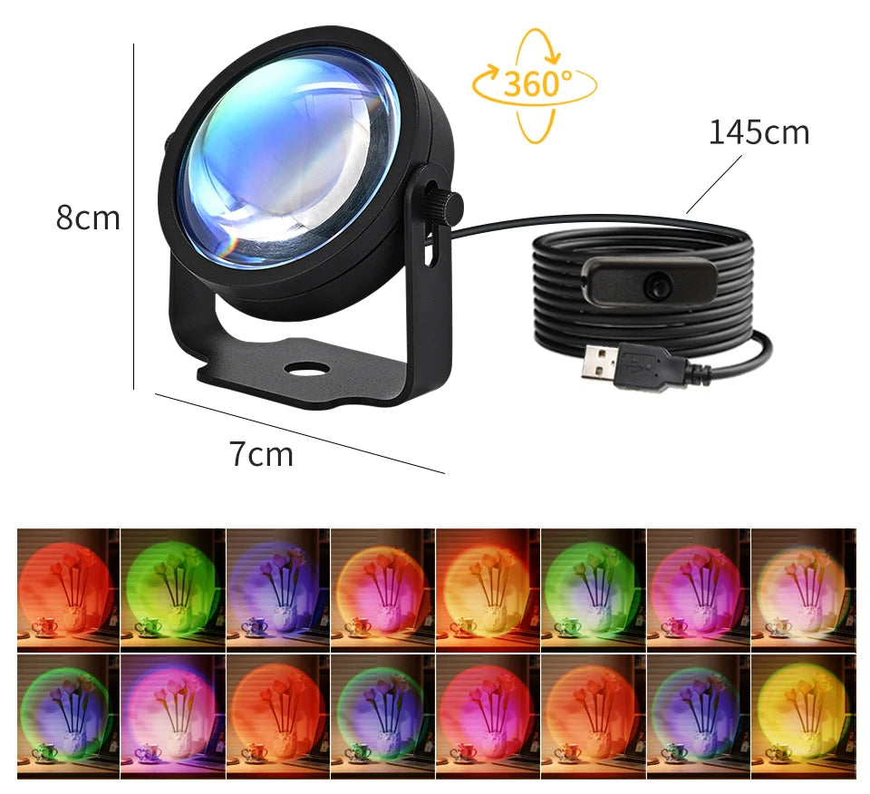 Smart Sunset Lamp - Transform Any Room With a Beautiful Color Glow