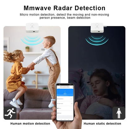 Wi-Fi Human Presence Sensor, mmWave Radar Motion & Static Detection with Light Sensor