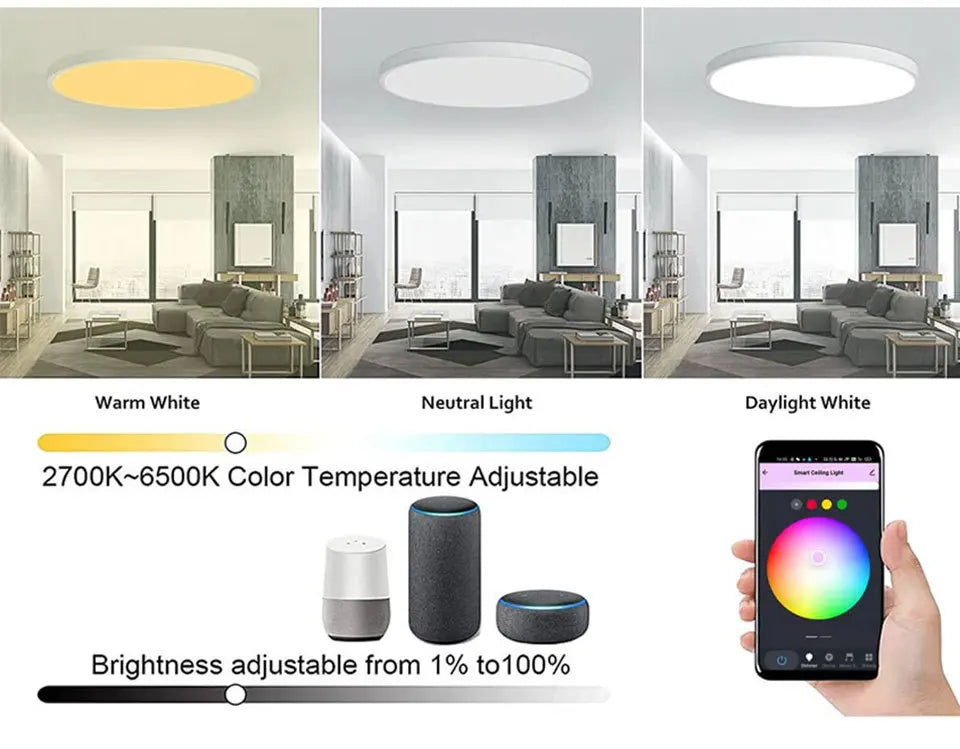 Smart RGB Ceiling Light - Change Your Room Color From Your Phone