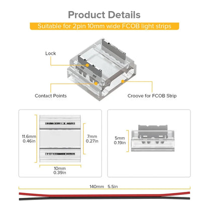LED Strip Extension Connector with Wire – Extend LED Strips Without Soldering