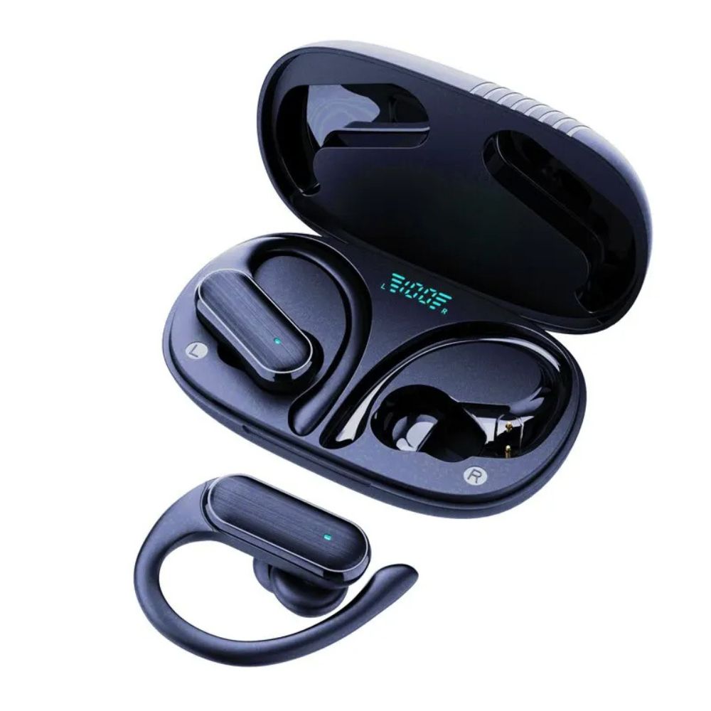 A520 Wireless Bluetooth Hook Earbuds, 30h Playtime, 9D Sound, Hi-Fi, IPX5, LED Power Display