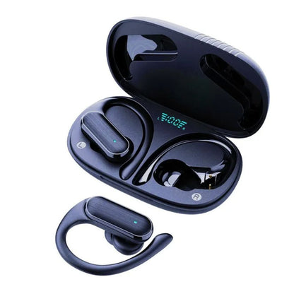 A520 Wireless Bluetooth Hook Earbuds, 30h Playtime, 9D Sound, Hi-Fi, IPX5, LED Power Display