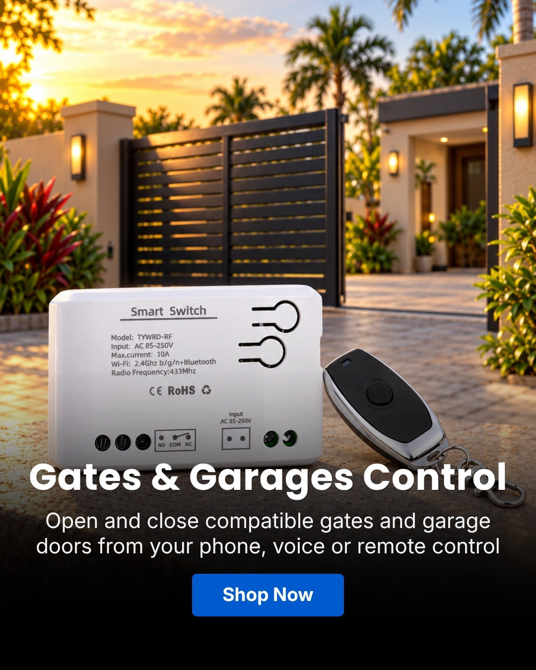 Gates & Garage Doors Smart Switch Control Trinidad & Tobago