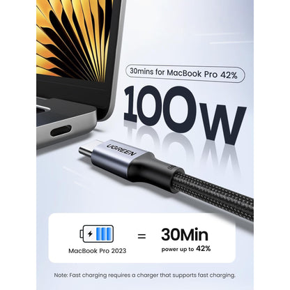 UGREEN 100W USB-C to USB-C Cable, Fast Charging, 2-Pack