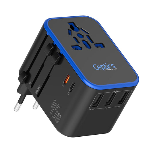 45W Universal Travel Adapter - US, UK, Europe & Australia