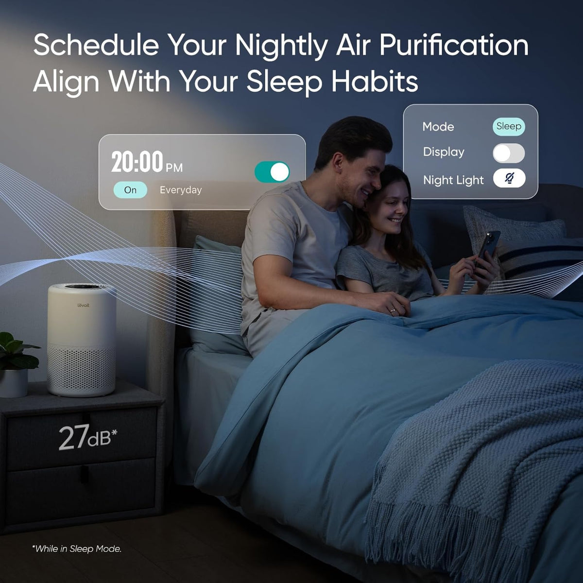 Levoit Core 200S-P Smart Air Purifier with HEPA filter