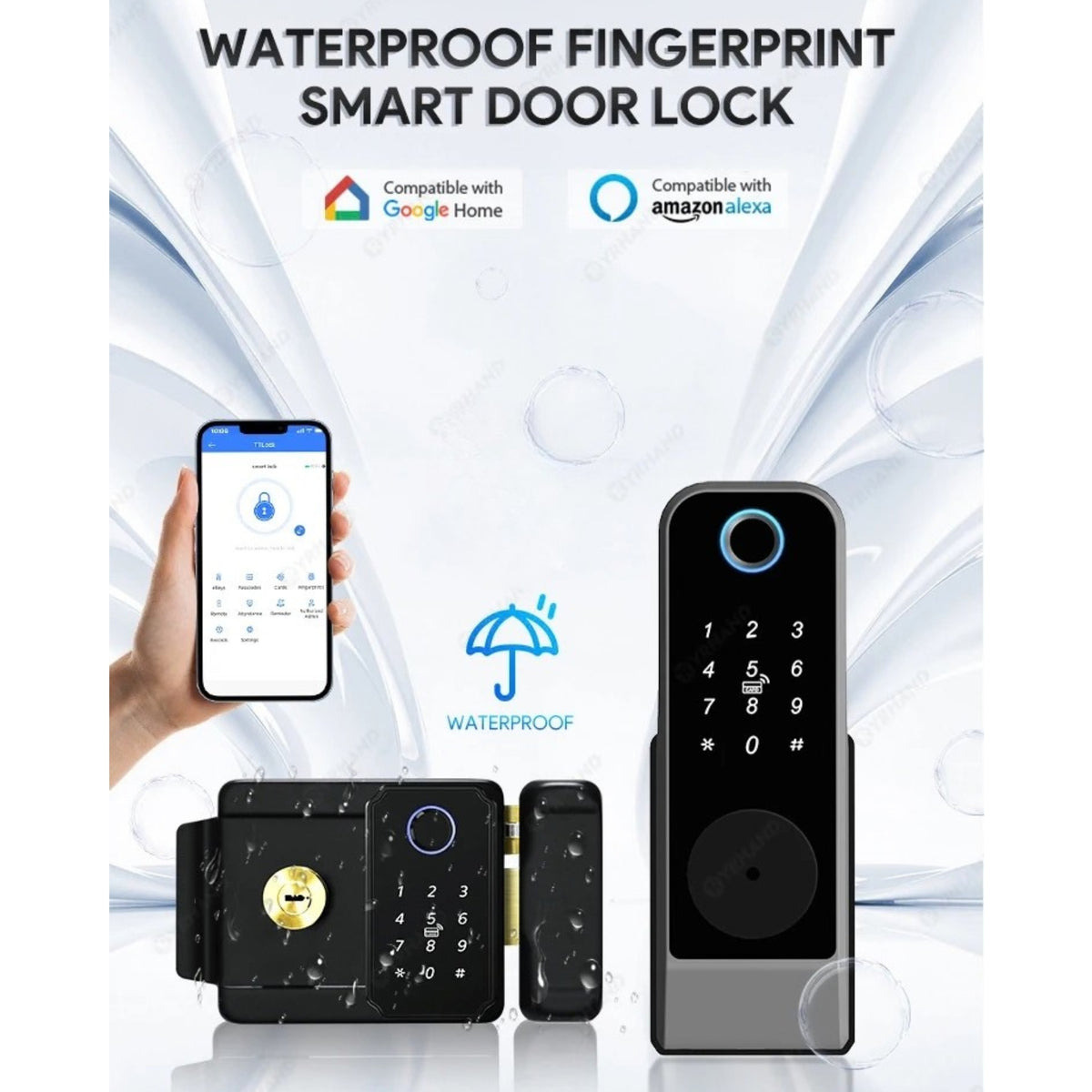 Smart Gate Lock - Fingerprint, PIN, Card & App Access