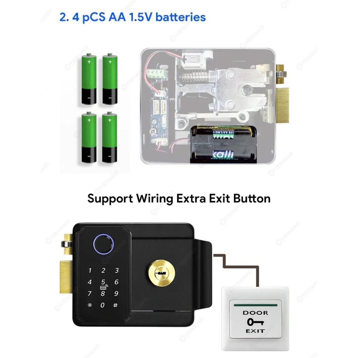 Smart Gate Lock - Fingerprint, PIN, Card & App Access