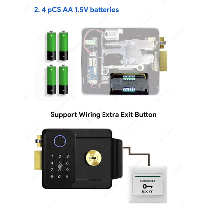 Smart Gate Lock - Fingerprint, PIN, Card & App Access