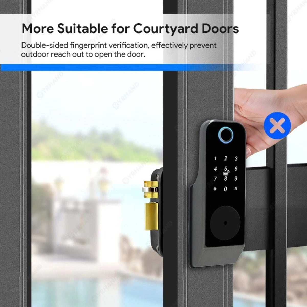 Smart Gate Lock - Fingerprint, PIN, Card & App Access