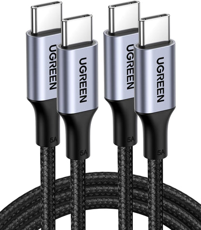 UGREEN 100W USB-C to USB-C Cable, Fast Charging, 2-Pack