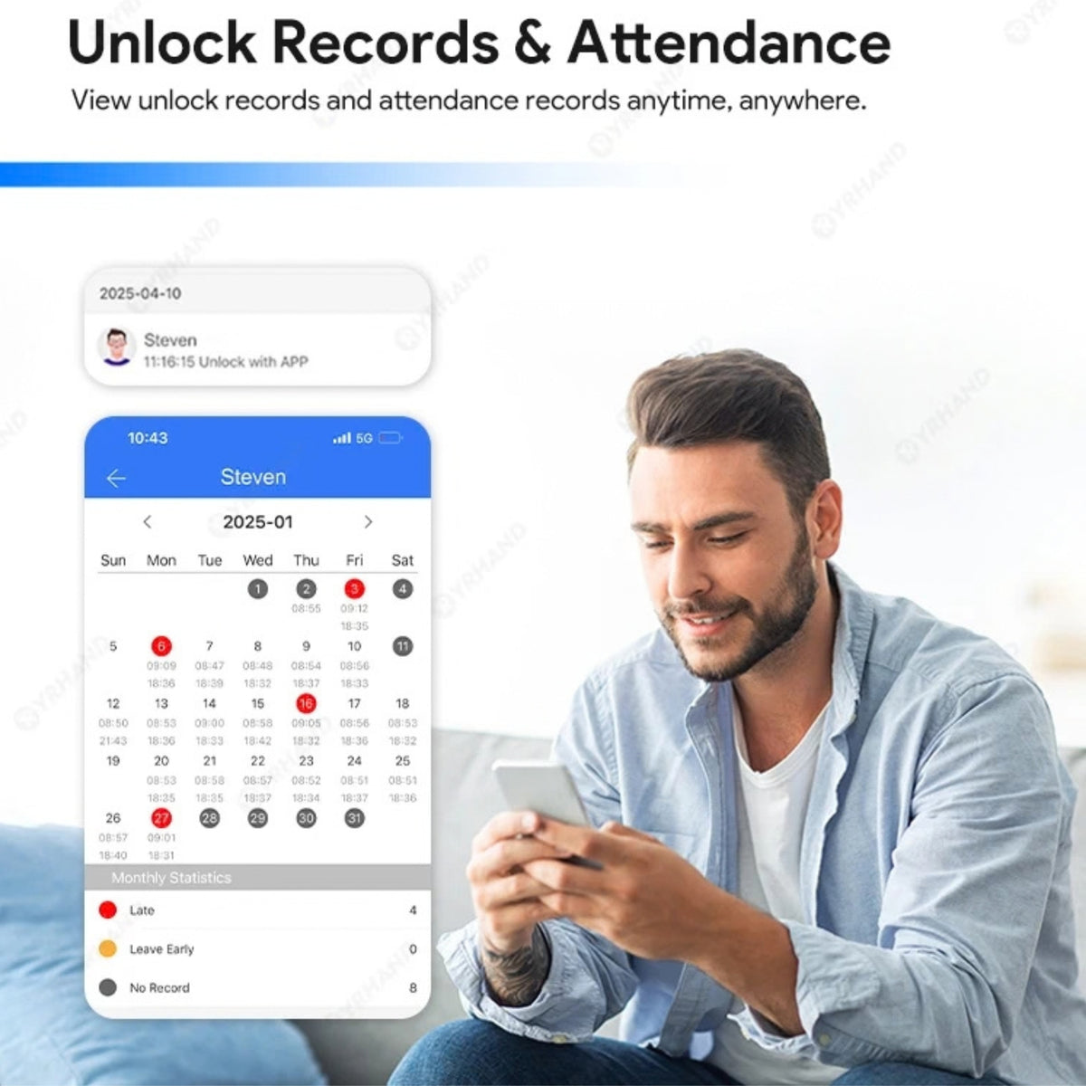 Smart Gate Lock - Fingerprint, PIN, Card & App Access