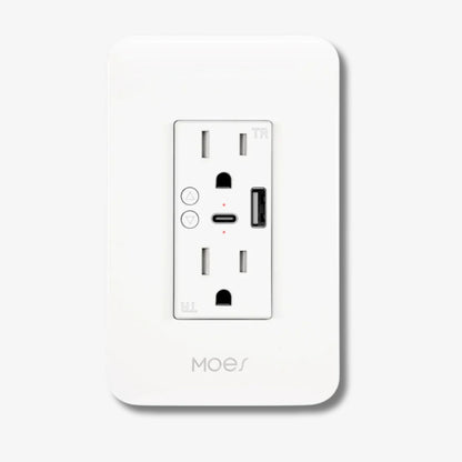 MOES Smart Wall Outlet – USB and Type-C With App Control