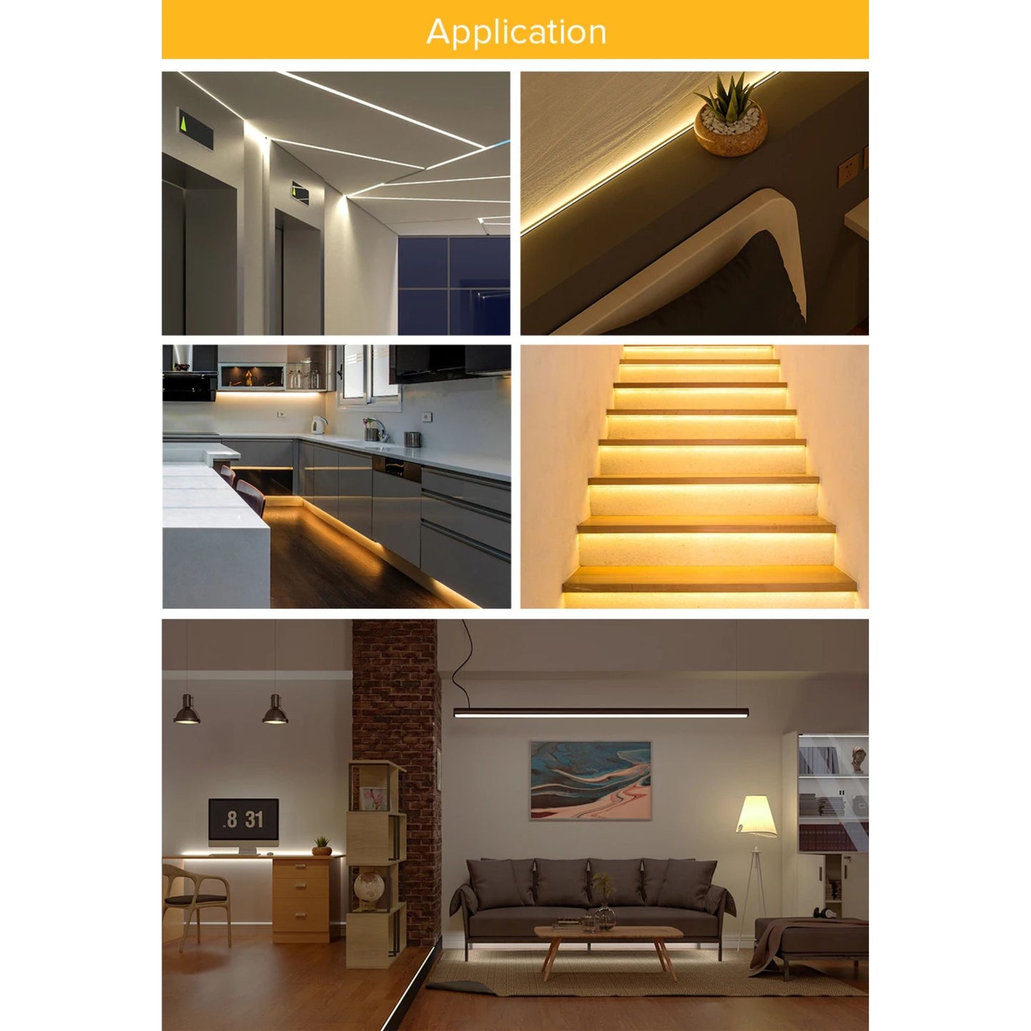 FCOB LED Strip Light – Smooth Dot-Free Lighting for Cabinets, Ceilings and Shelves