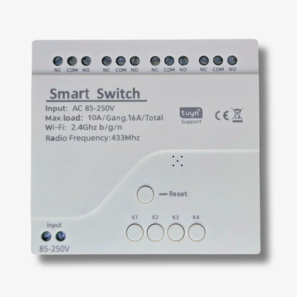 4CH Wi-Fi/RF Smart Dry Contact Relay – Control Multiple Gates And Systems Remotely