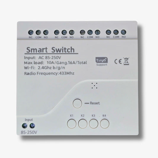 4CH Wi-Fi/RF Smart Dry Contact Relay – Control Multiple Gates And Systems Remotely