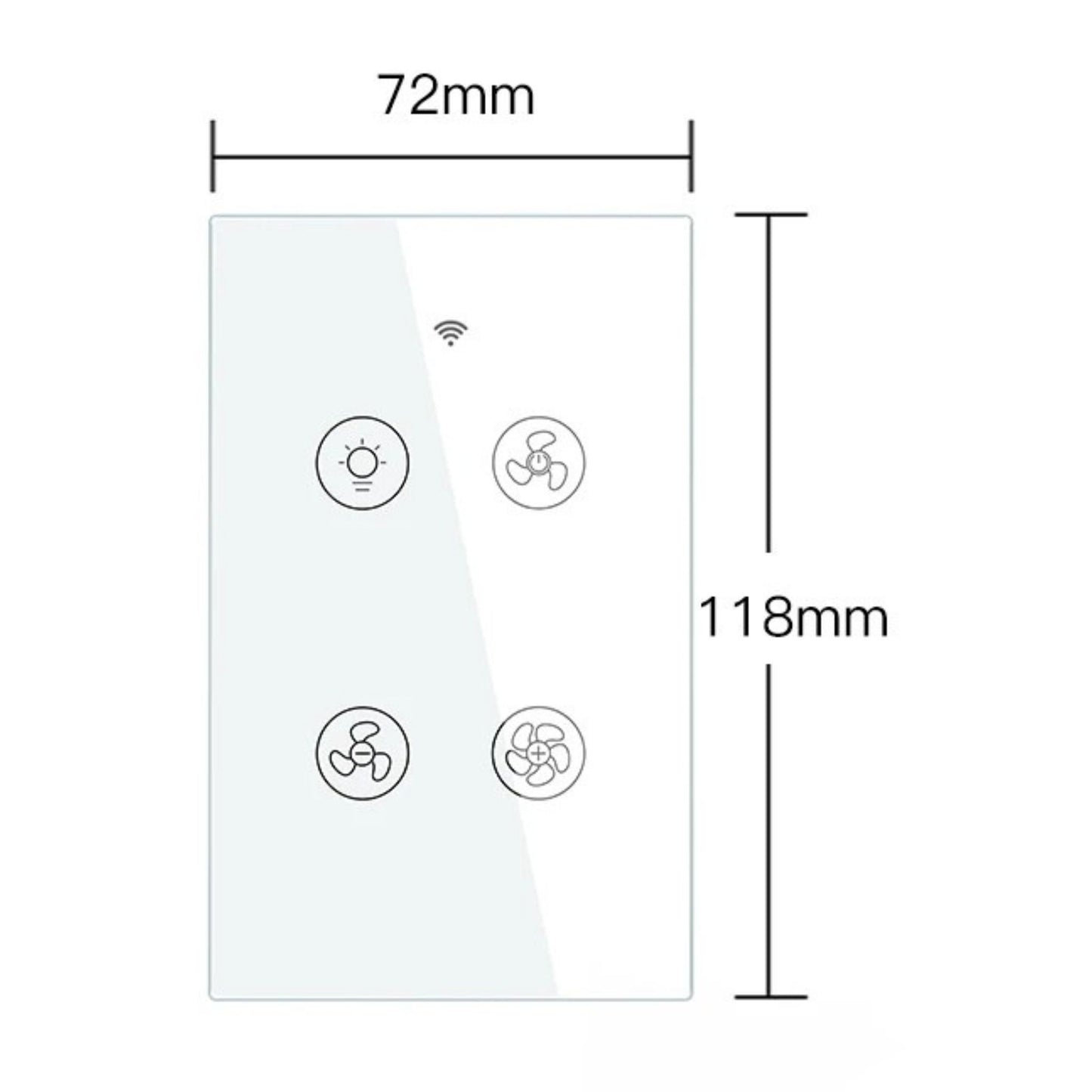 MOES Wi-Fi RF Smart Ceiling Fan Light Switch, 3-Speed Control, Smart Life/Tuya, Alexa & Google Compatible