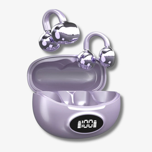 W19 Clip-On Wireless Earbuds, Secure Fit With Translation Support