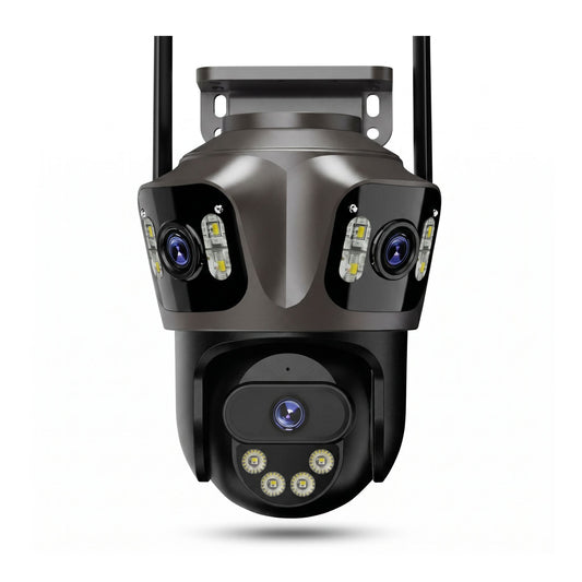 12MP Triple Lens PTZ Security Camera – Full Property Coverage