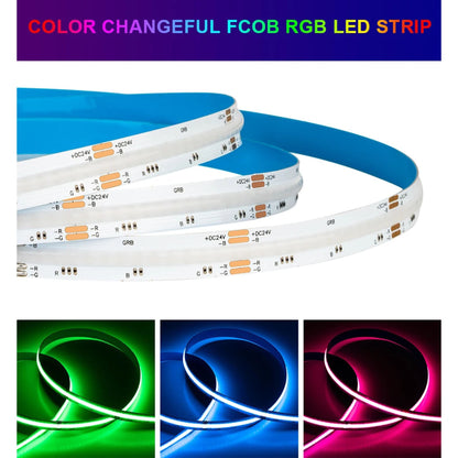 RGB COB LED Strip Lights – Smooth Color Lighting Without LED Dots