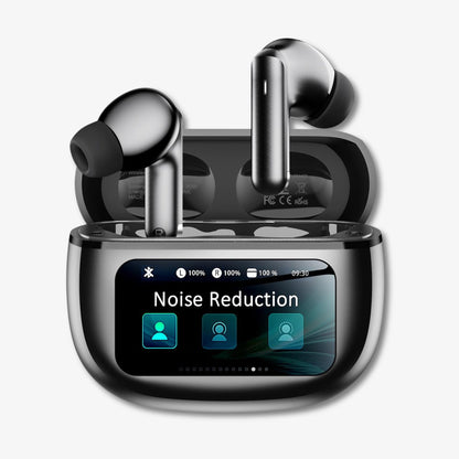 T27 True Wireless Stereo Earbuds, 40H Playtime, ANC Noise Cancelling, IPX7 Waterproof, Smart Touchscreen Case – Perfect for Gym, Work & Daily Commute