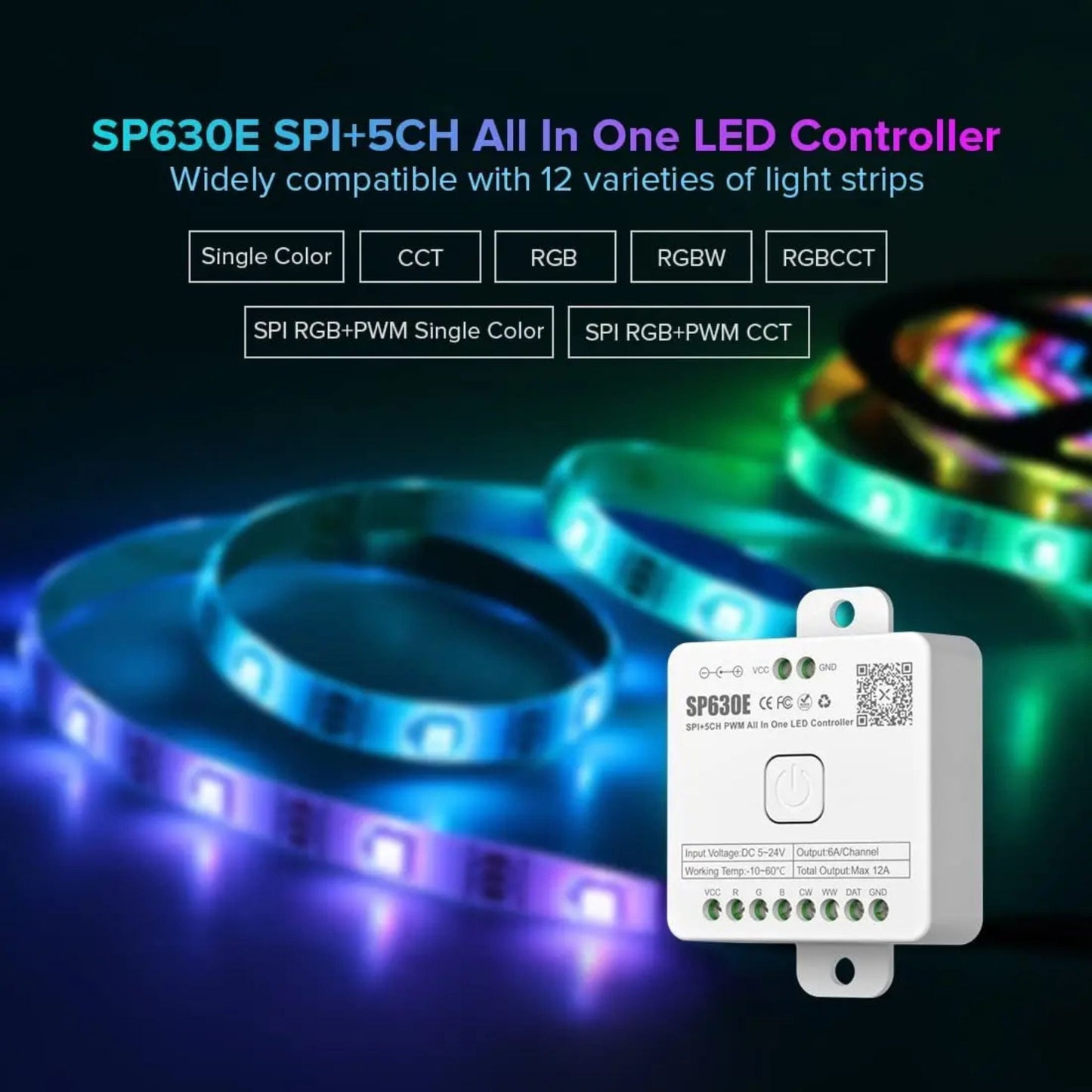 BTF-LIGHTING SP630E LED Controller – Works With Most LED Strips