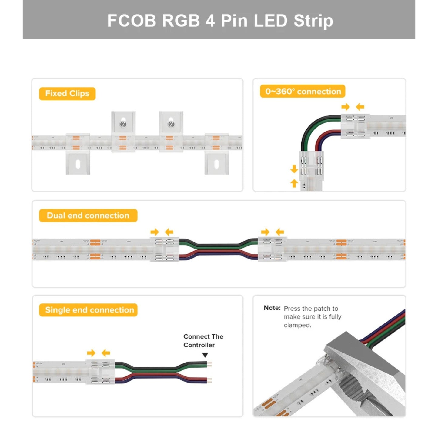 RGB COB LED Strip Lights – Smooth Color Lighting Without LED Dots