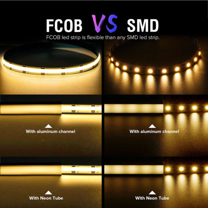 CCT FCOB LED Strip Lights – Adjust Warm to Cool White Anytime