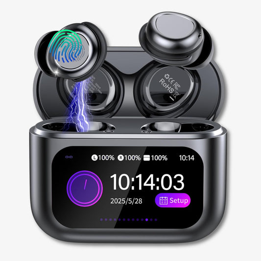 SU9 Wireless Sleep Earbuds – 48H Playtime, ENC Calls, IPX5 Waterproof, Touchscreen Case, 5 EQ Modes, Side-Sleeper Comfort