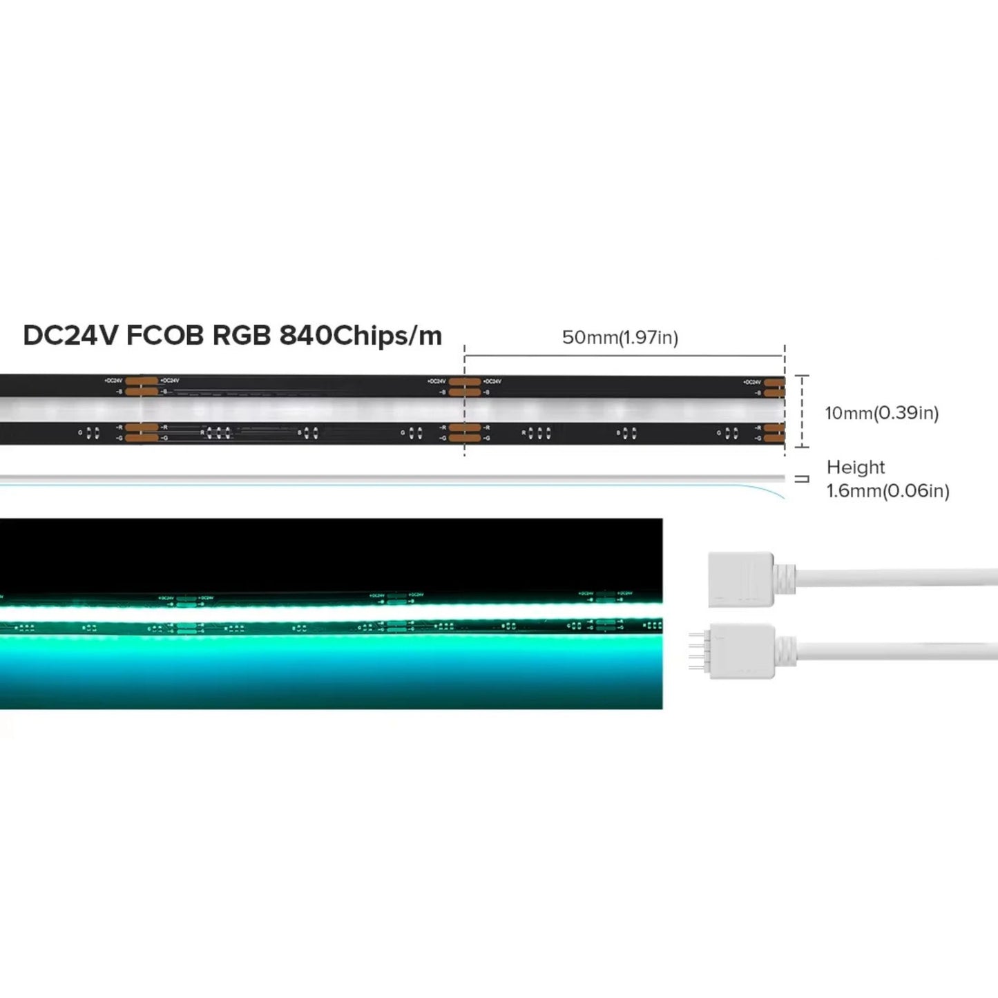 RGB COB LED Strip Lights – Smooth Color Lighting Without LED Dots