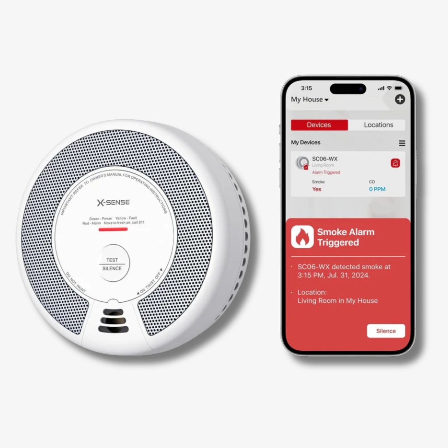 X-Sense Smart Smoke & CO Alarm – Get Instant Fire & Gas Alerts Anywhere