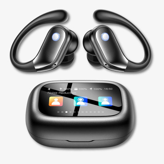 TP01 Wireless Sports Earbuds, 40H Playtime, ANC/ENC Noise Cancelling, IPX6 Waterproof, Touchscreen Case – Perfect for Running, Cycling & Gym